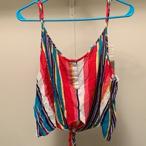 Barely worn stripped cropped tank